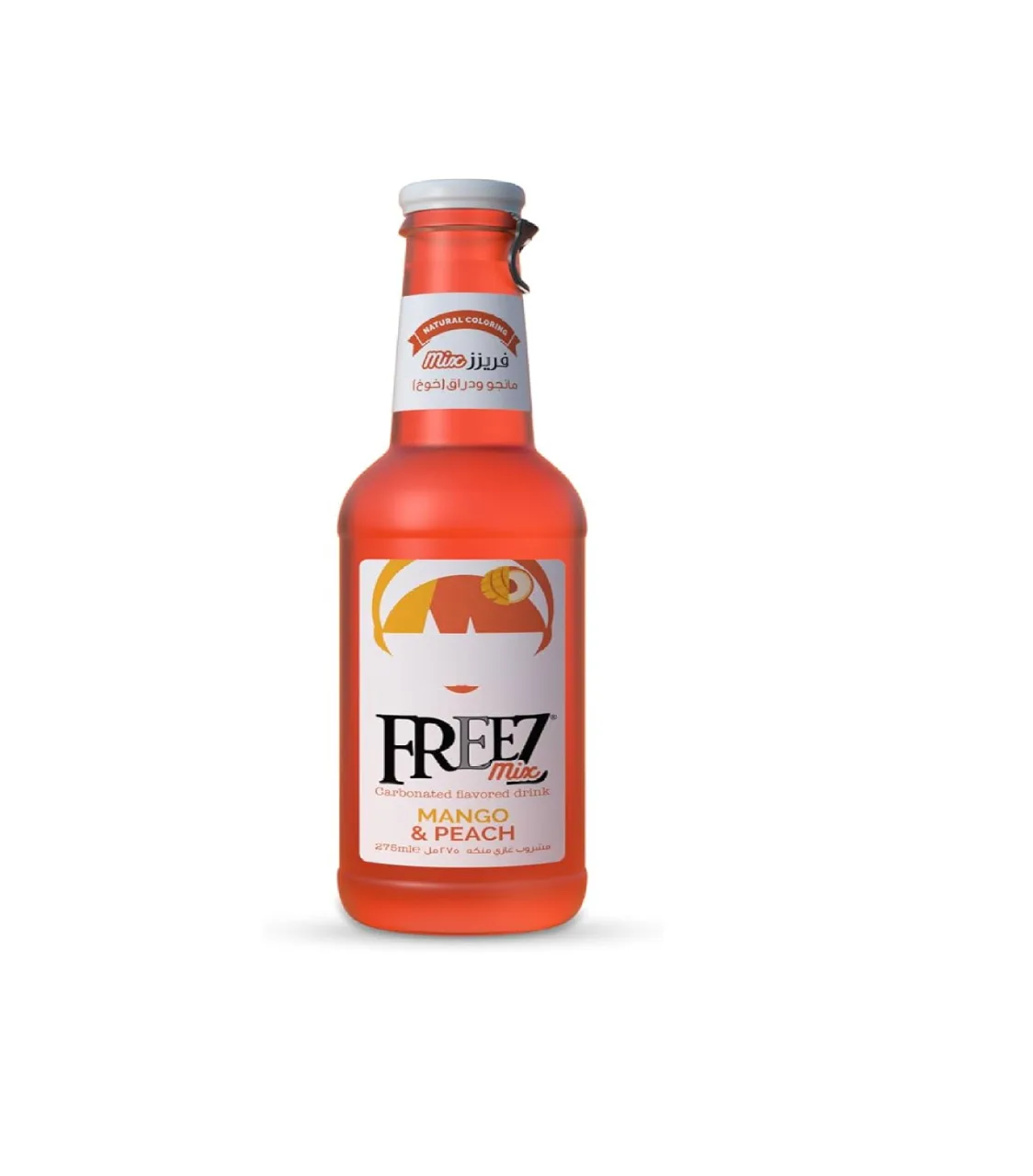 فريز (Freez) – مشروب غازي بارد منكّه خالٍ من الكحول – مزيج المانجو والخوخ
