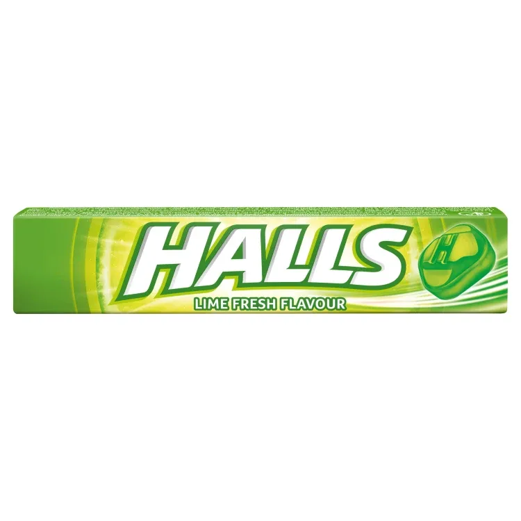 Halls Lime Fresh – حلوى حامضة بنكهة الليمون الأخضر، 33.5 غ