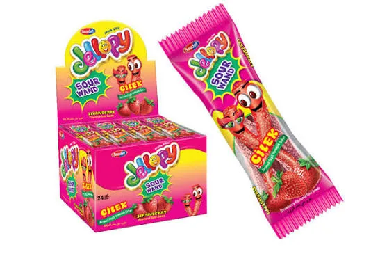 Jellopy Sour Wand Fraise