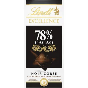 Lindt Excellence Noire 78% Cacao Tablette