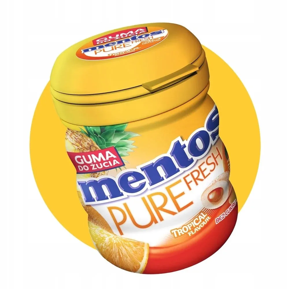 Mentos Gum Pure Fresh Tropical 60g