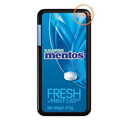 Mentos – Bonbons sans sucre à la menthe, saveur pêche ou raisin