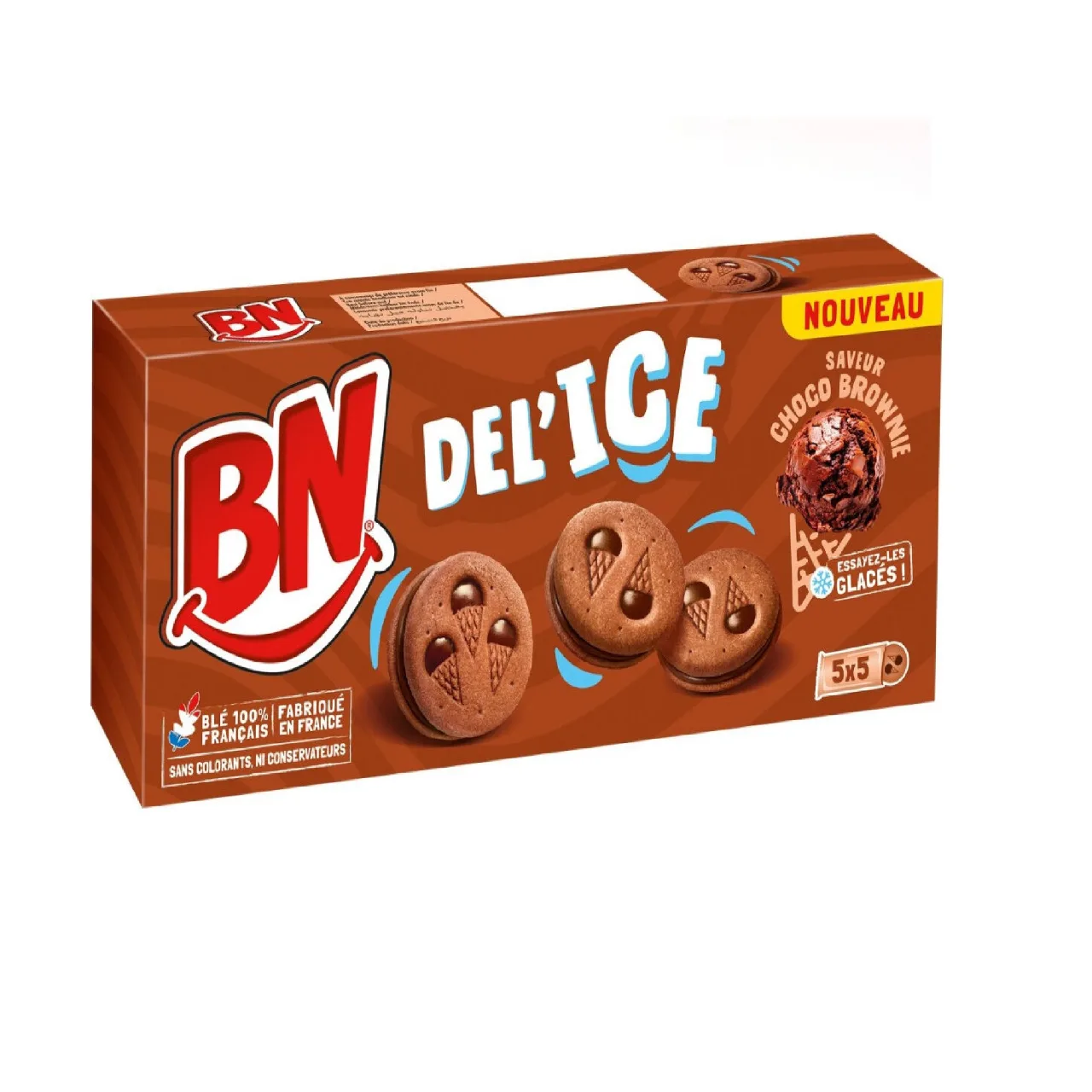 ديل آيس بنكهة براوني الشوكولاتة (DEL'ICE Saveur Choco Brownie) 🍫🤎175 غ