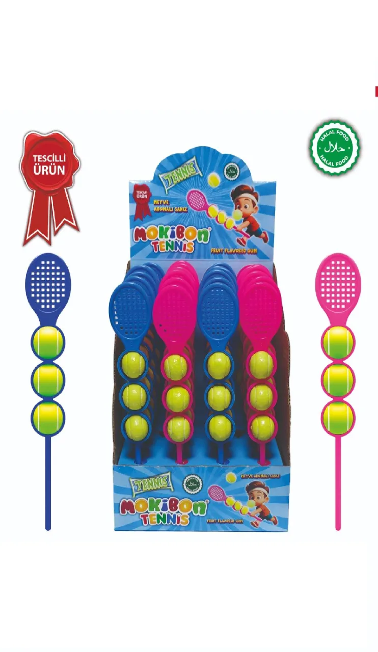 MOKİBON – Chewing-gum avec emballage en forme de balle de tennis