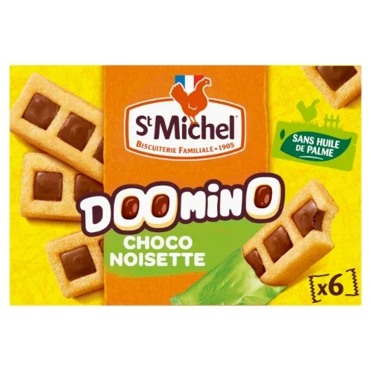St Michel de la gamme Doomino, saveur chocolat noisette 180g