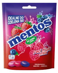 Mentos Piros Gyümölcskeverék Rágós cukorka 160g
