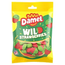 Damel Wild Strawberries – 100 غرام 🍓 هي حلوى جيلي لذيذة تتميز بمذاق غني ومكثف للفراولة البرية، مع قوام طري وشهي يجعلها مثالية لعشاق نكهات الفواكه. 🍬🍓